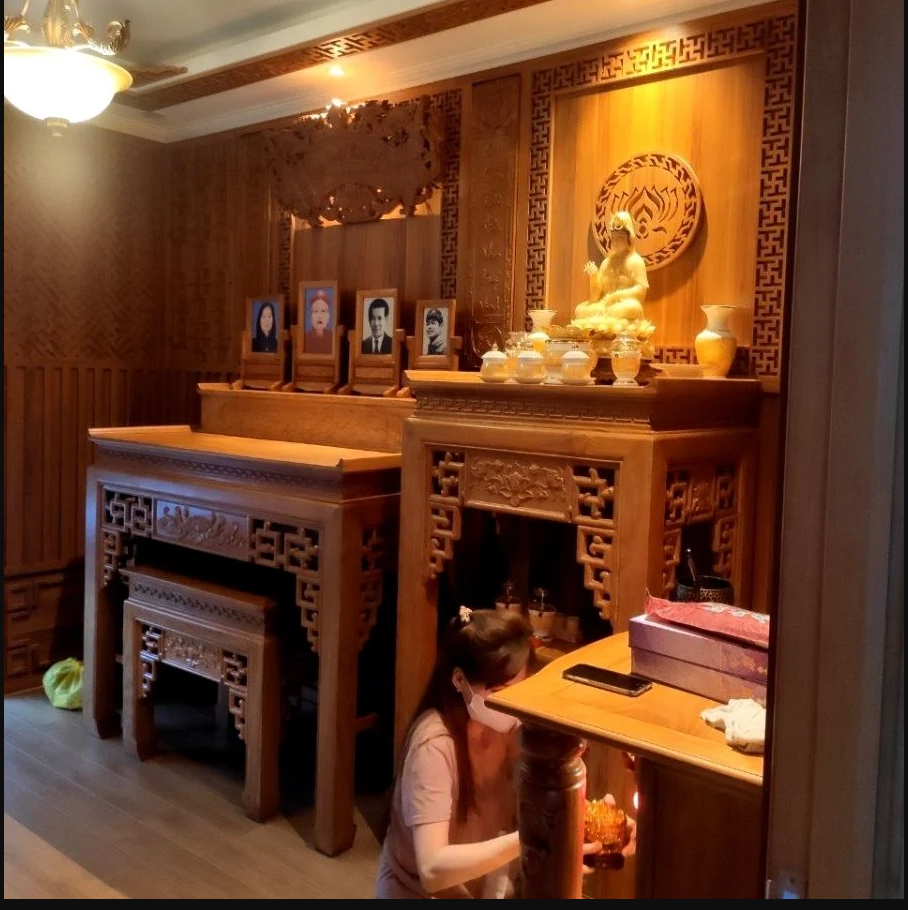 BÀN GIAO BÀN THỜ CHO NHÀ ANH THẮNG - Nghệ nhân Sơn Vũ